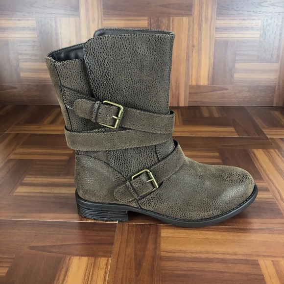 Rampage Shoes - RAMPAGE ISLET Moto Double Buckle Pull On Boot